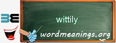 WordMeaning blackboard for wittily